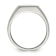 Stainless Steel Polished with Black Enamel Signet Ring
