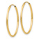 14k Yellow Gold Polished 1" Round Endless Hoop Earrings