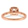 14K Rose Gold Eternal Promise Lab Grown Diamond Halo Complete Ring 0.75ctw