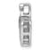 Rhodium Over 14k White Gold Diamond Allah Pendant