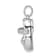 Rhodium Over 14k White Gold Diamond Baby Girl Shoe Pendant