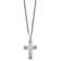 Titanium Brushed Cross Pendant with 22 Inch Curb Chain