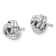 Rhodium Over Sterling Silver Post Polished Love Knot Earrings