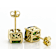 Chrome Diopside Solitaire Stud Earrings In 18K Gold Over Sterling Silver 2.67ctw