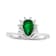 0.80ctw Emerald and Diamond Ring in 14k White Gold