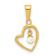 14k Yellow Gold Polished 2.5-3mm Freshwater Cultured Pearl Open Heart Pendant