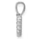 Rhodium Over 14K White Gold Lab Grown Diamond Letter U Initial Pendant