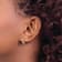 14K Yellow Gold Polished Cubic Zirconia 2mm Hinged Huggie Hoop Earrings