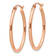 14k Rose Gold 1 5/16" Oval Hoop Earrings