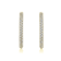 Slim Pave CZ Hoop Earrings In 14K Gold Over Sterling Silver