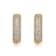 CZ Pave Hoop Earrings In 14K Gold Over Sterling Silver