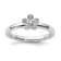 Sterling Silver Stackable Expressions Flower Diamond Ring 0.042ctw