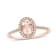 0.95cttw Diamond Morganite Ring in 14k Rose Gold