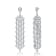 Clear Cubic Zirconia, Rhodium Plated over Sterling Silver Long
Chandelier Earrings