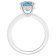 8mm Round Sky Blue Topaz With Diamond Accents Rhodium Over Sterling
Silver Hidden Halo Ring