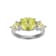 Green Cubic Zirconia Platinum Over Sterling Silver August Birthstone
Ring 4.79ctw