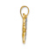 14K Two-tone Gold  Textured Diamond Butterfly Pendant