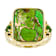 Green Turquoise And Chrome Diopside Ring In 18K Gold Over Sterling
Silver 0.21ctw
