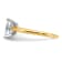 14K Yellow Gold With White Gold Accents 1 3/4 ct. D E F Pure Light
Emerald Moissanite Solitaire Ring