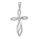 Rhodium Over 14k White Gold Diamond Cross Pendant