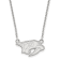 Rhodium Over Sterling Silver NHL LogoArt Nashville Predators Small Necklace