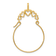 14K Yellow Gold Polished 5-Heart Charm Holder