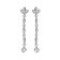 White Diamond Accent Rhodium Over Sterling Silver Linear Dangle Earrings