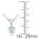 Aquamarine & Diamond 10K White Gold Pendant With Chain 0.37ctw