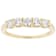 Lab-Grown Diamond Five-Stone Band Ring In 14K Gold 0.75ctw