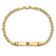 14k Yellow Gold Medical Polished Red Enamel Mariner Link ID Bracelet