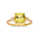 Lab Created Yellow Sapphire with White Topaz Accents 18K Yellow Gold
Over Sterling Silver Ring