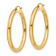 14k Yellow Gold 1 9/16" Polished Tube Hoop Earrings