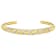 Lab-Grown Diamond Ribbed Cuff Bracelet In 14K Gold Over Sterling Silver 0.75ctw