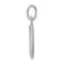 Rhodium Over Sterling Silver Polished Cubic Zirconia Anchor Pendant