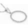 White Zircon Circle Pendant Necklace In Sterling Silver 0.50ctw