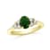 0.95ctw Emerald and Diamond Ring in 14k Yellow Gold