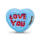 Sterling Silver Love You Enameled Heart Bead
