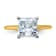 14K Yellow Gold With White Gold Accents 2 1/2ctw D E F Pure Light
Princess Moissanite Solitaire Ring