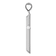 Rhodium Over 14k White Gold 3D Cross Pendant