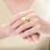 Pear Shape Freshwater Pearl Cuff Ring In 14K Gold Over Sterling Silver
