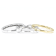 White Diamond Rhodium And 14k Yellow Gold Over Sterling Silver 3
Stackable Rings 0.10ctw