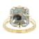 Blue Chalcedony Rectangular Octagonal And White Zircon Ring In 18K Gold
Over Sterling Silver 2.81ctw