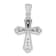Rhodium Over 14K White Gold 1/10ct. Diamond Cross Pendant