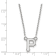 Rhodium Over Sterling Silver MLB LogoArt Pittsburgh Pirates P Pendant Necklace