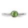 Sterling Silver Stackable Expressions High 5mm Green Crystal Ring