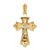 14K Two-tone Gold  Diamond Fleur-De-Lis Cross Pendant