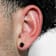 Robert Alton Men's Black Spinel Stud Earrings In Black Ion-Plated
Stainless Steel 6mm