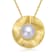 Pear Shape Freshwater Pearl Curvy Pendant Necklace In 14K Gold Over
Sterling Silver