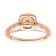 14K Rose Gold Morganite Diamond Halo Engagement Ring
