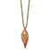 Iridescent Copper and 24k Yellow Gold Dipped Double Evergreen Leaf Necklace